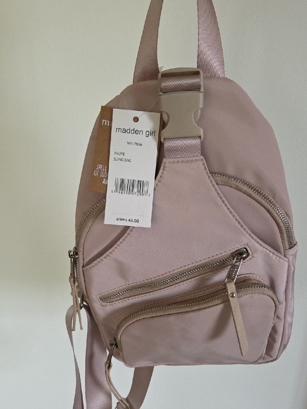 NWT Madden Girl Dusty Pink Mini Sling Backpack
